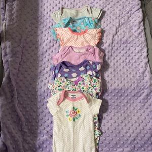 Baby girls onesies lot of 7
